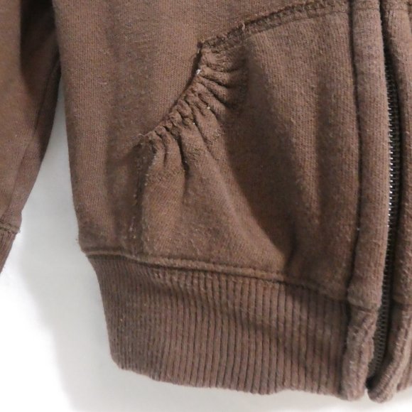 Retro OLD NAVY | 3T | Brown Hooded Zip-Up Sweatshirt Jacket | NWOT - Picture 9 of 16